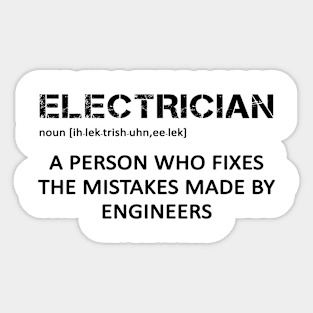 electrician definition Sticker